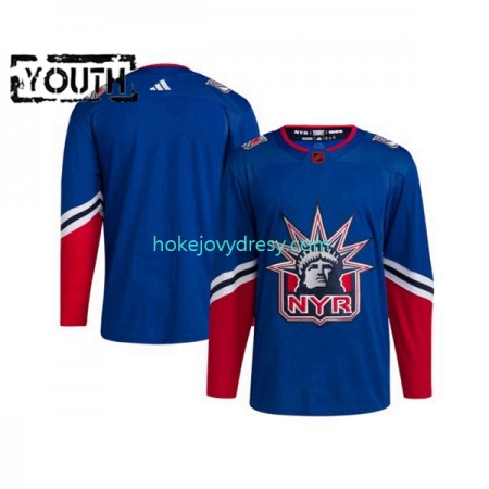 Dětské Hokejový Dres New York Rangers Blank Adidas 2022-2023 Reverse Retro Modrý Authentic